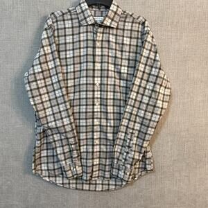 Peter Millar Men’s Button-Down Shirt Large Multicolor Plaid Long Sleeve